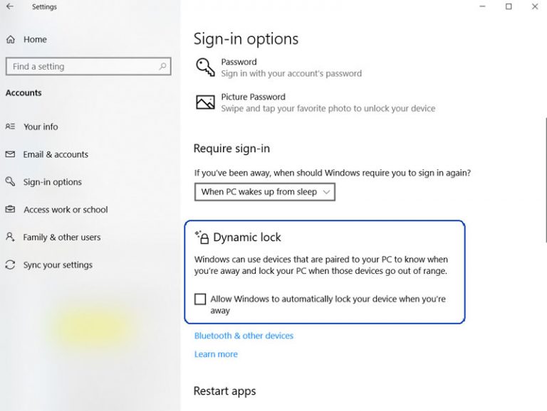 What is Windows 10 dynamic lock and how to setup the feature?