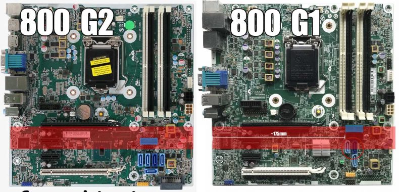 on elitedesk 800 g1 full length video cards will block usb connector  