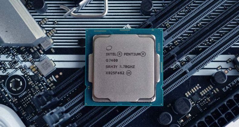 pentium gold g7400 cpu on the motherboard