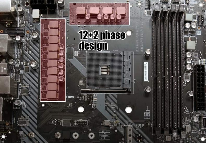 motherboard msi 570 12 plus 2- phase design