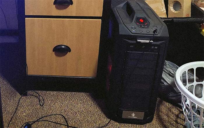 image of a pc sitting on the floor