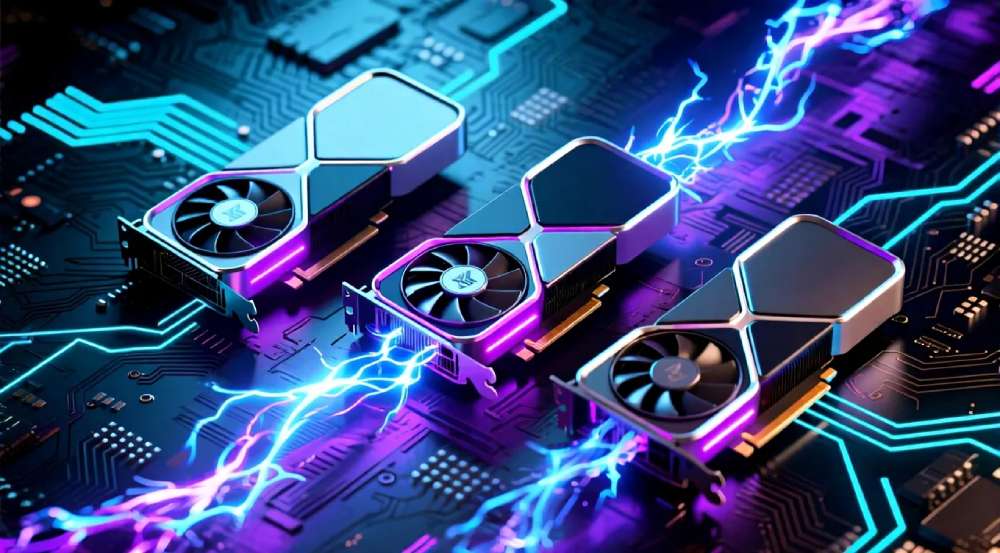 three rtx 3090 gpus connected for inference on llm